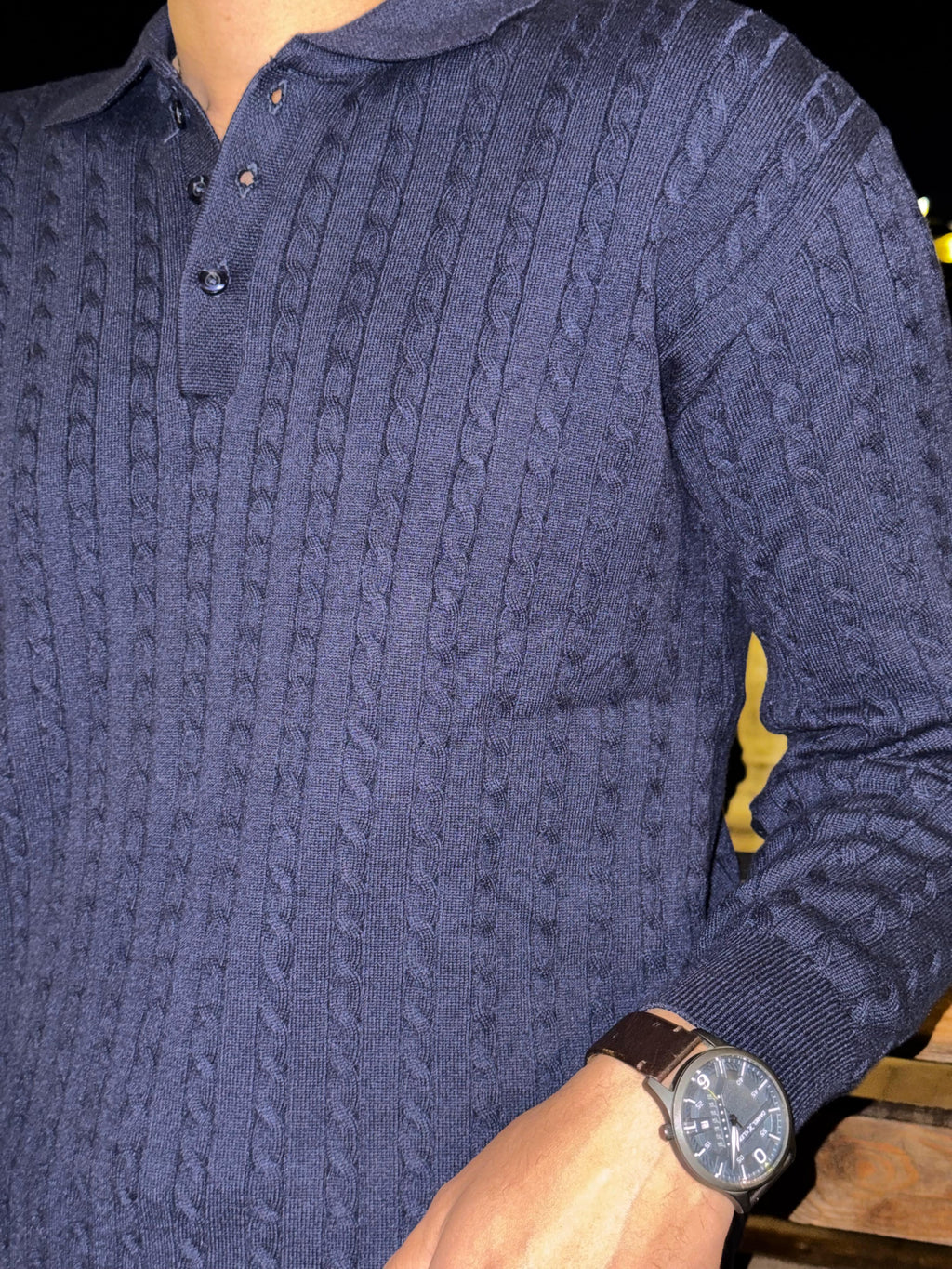 Ocean blue knitwear long sleeve