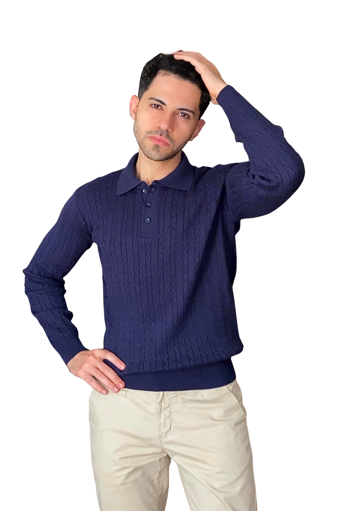 Ocean blue knitwear long sleeve